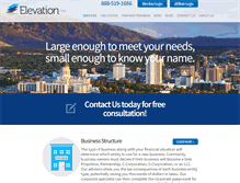 Tablet Screenshot of elevationtax.com